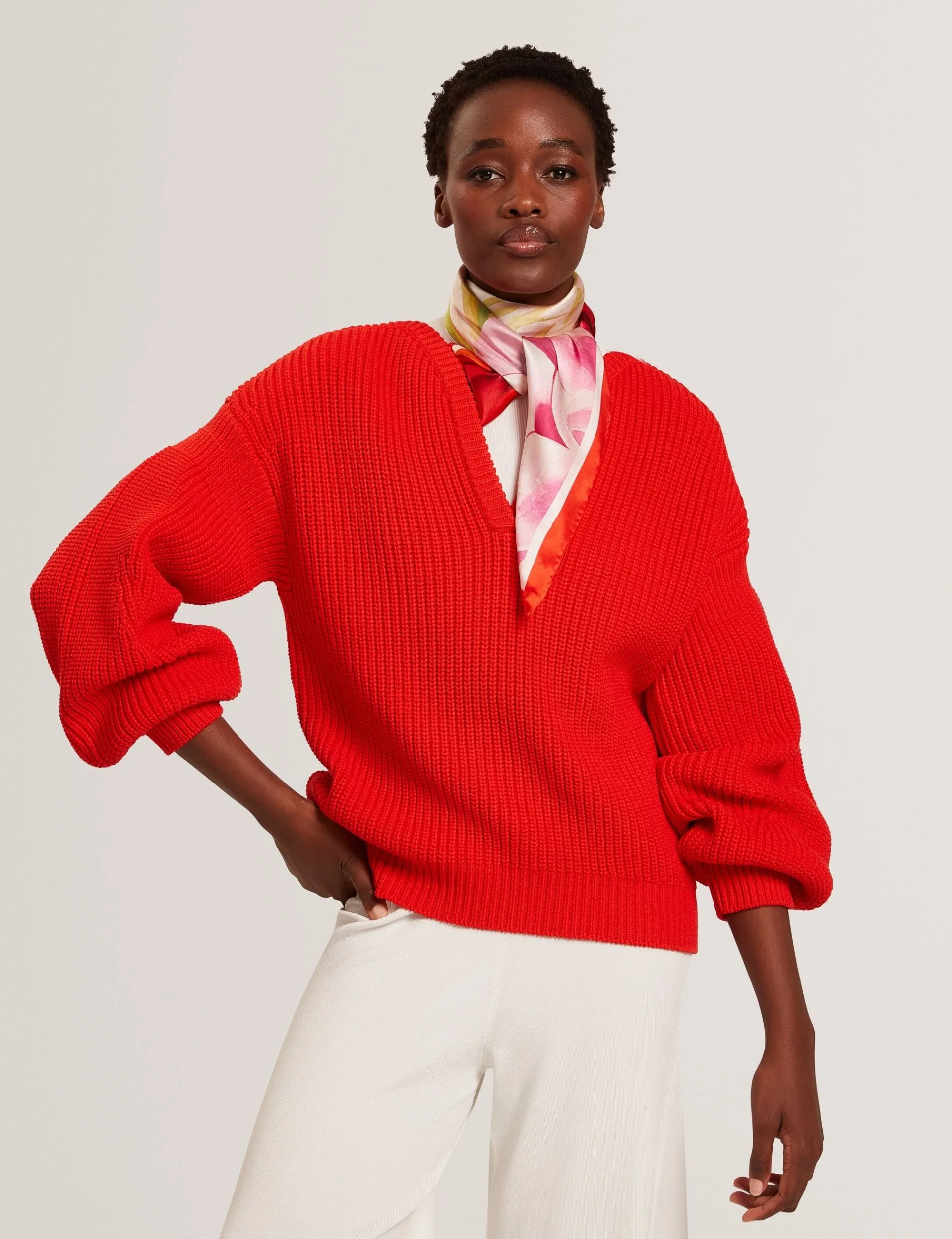New Lobster Limited Oberteile & Blusen|Pullover & Strickjacken<Oversized V-Ausschnitt Fischerpullover