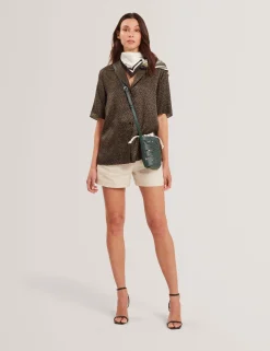 New Lobster Limited Oberteile & Blusen|Die Satin-Kollektion<Oversize-Kurzarmhemd mit kleinem Muster