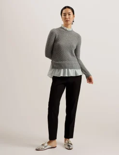 New Lobster Limited Oberteile & Blusen|Pullover & Strickjacken<Pointelle-Strickpullover mit Hemdsaum