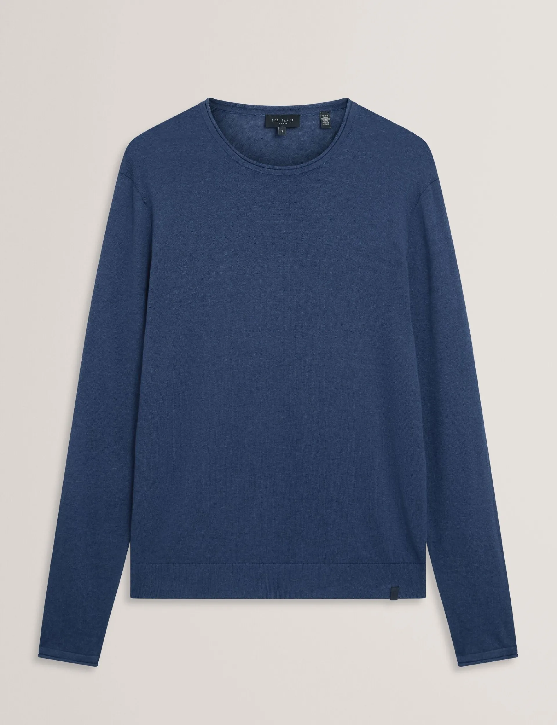 New Lobster Limited Breezy Blues Bearbeiten|Pullover & Strickwaren<Pullover mit gerolltem Saum und Rundhalsausschnitt aus Leinenmischung