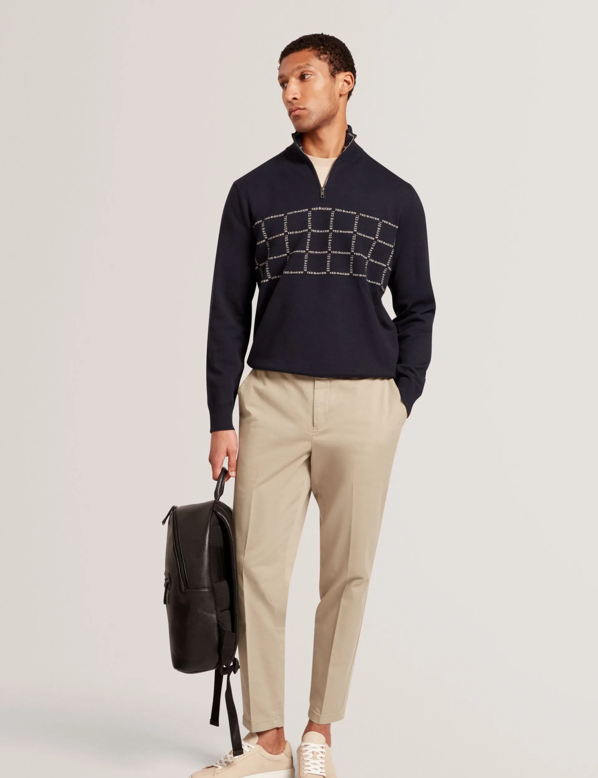 New Lobster Limited Breezy Blues Bearbeiten|Sweatshirts & Kapuzenpullover<Pullover mit halben Reißverschluss und Karomuster