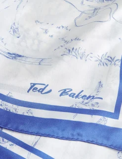New Lobster Limited Sämtliches Zubehör|Arbeitskleidung<Quadratisches Halstuch aus reiner Seide mit Park Print