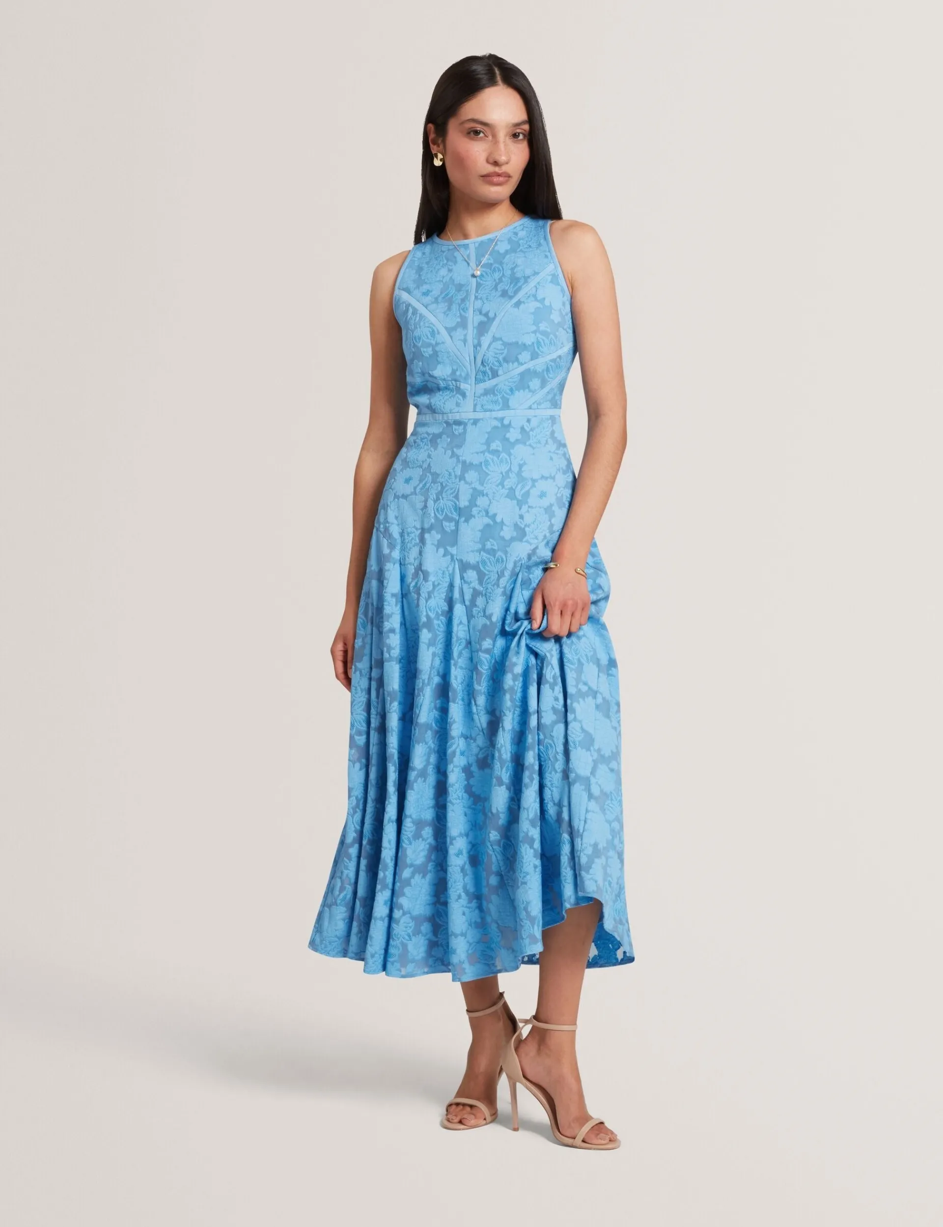 New Lobster Limited Die Hochzeitsredaktion|Der Weihnachtsladen<Ärmelloses A-Linien Midikleid mit Blumenmuster