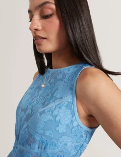 New Lobster Limited Die Hochzeitsredaktion|Der Weihnachtsladen<Ärmelloses A-Linien Midikleid mit Blumenmuster