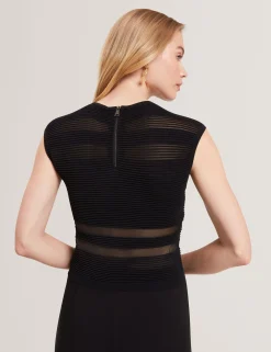 New Lobster Limited Anzüge & Zweiteiler|Oberteile & Blusen<Ärmelloses Crop-Top aus transparentem Strick mit Einsätzen