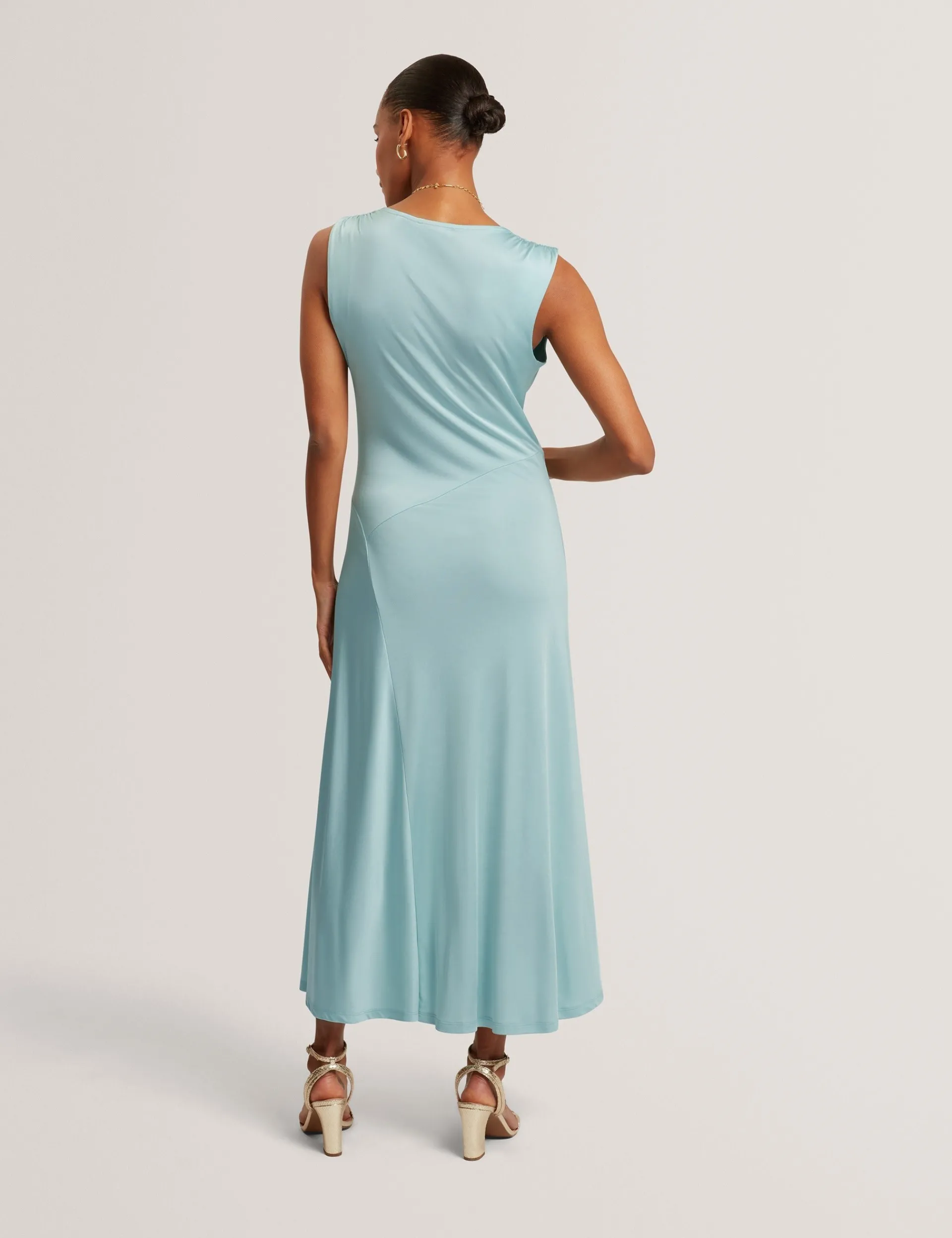 New Lobster Limited Festliche Kleidung|Die Hochzeitsredaktion<Ärmelloses Jersey-Maxikleid mit drapiertem Ausschnitt