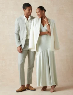 New Lobster Limited Festliche Kleidung|Kleider<Ärmelloses Maxikleid aus Satin mit V-Ausschnitt
