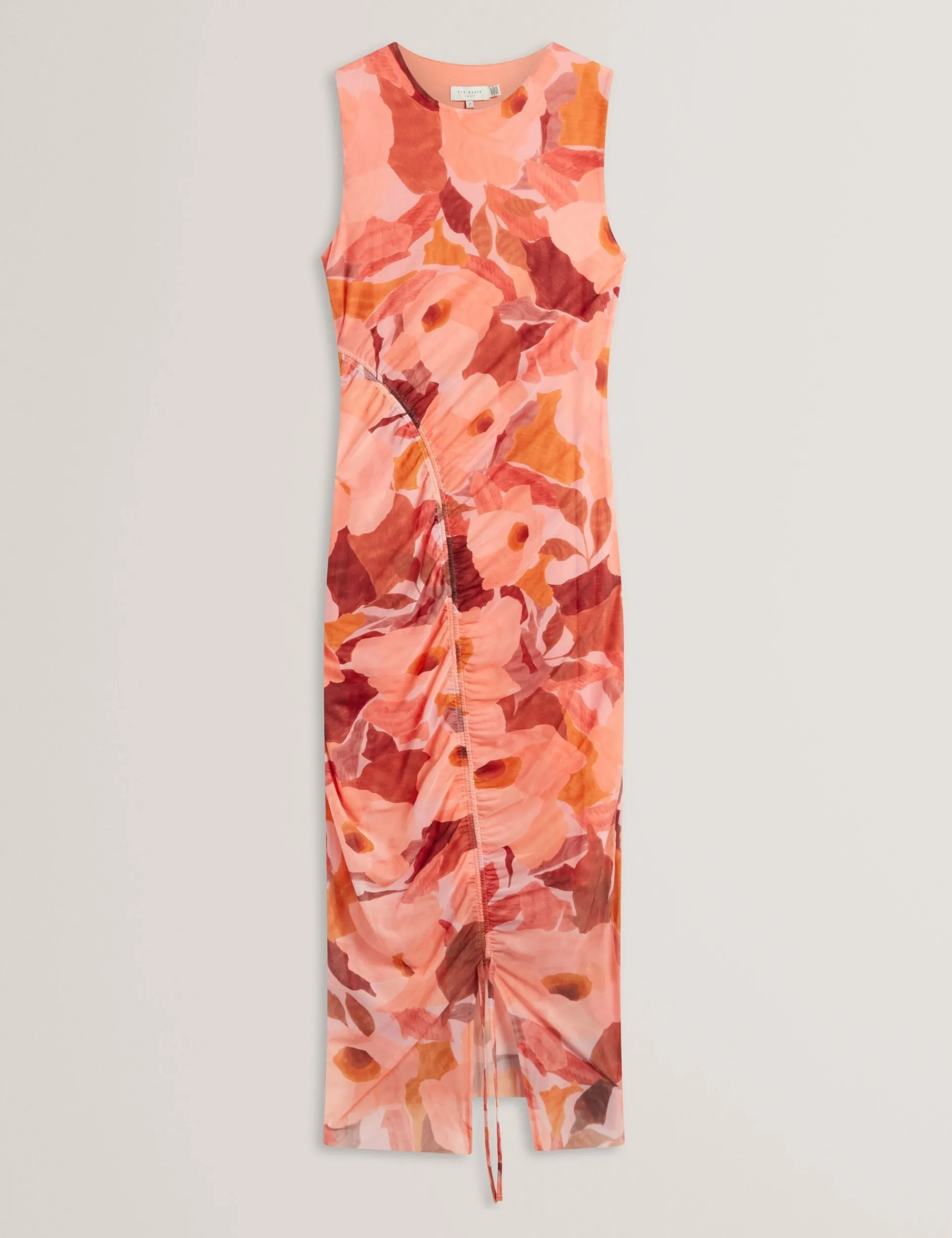 New Lobster Limited Festliche Kleidung|Neue Frühlingsblumen<Ärmelloses Mesh-Bodycon-Kleid mit Gartenmotiv