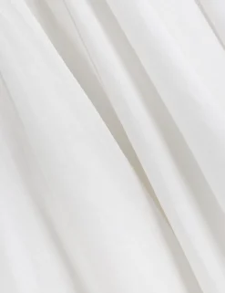 New Lobster Limited Festliche Kleidung|Die Hochzeitsredaktion<Ärmelloses Midikleid aus Leinen-Baumwoll-Mischgewebe mit Einsätzen