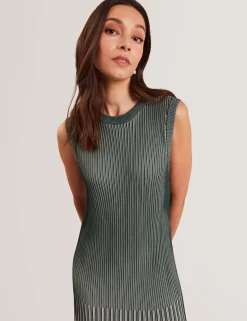 New Lobster Limited Kleider<Ärmelloses Midikleid aus Strick mit Strukturstreifen