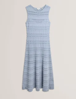 New Lobster Limited Anzüge & Zweiteiler|Festliche Kleidung<Ärmelloses Strick-Midikleid mit Wellenkante