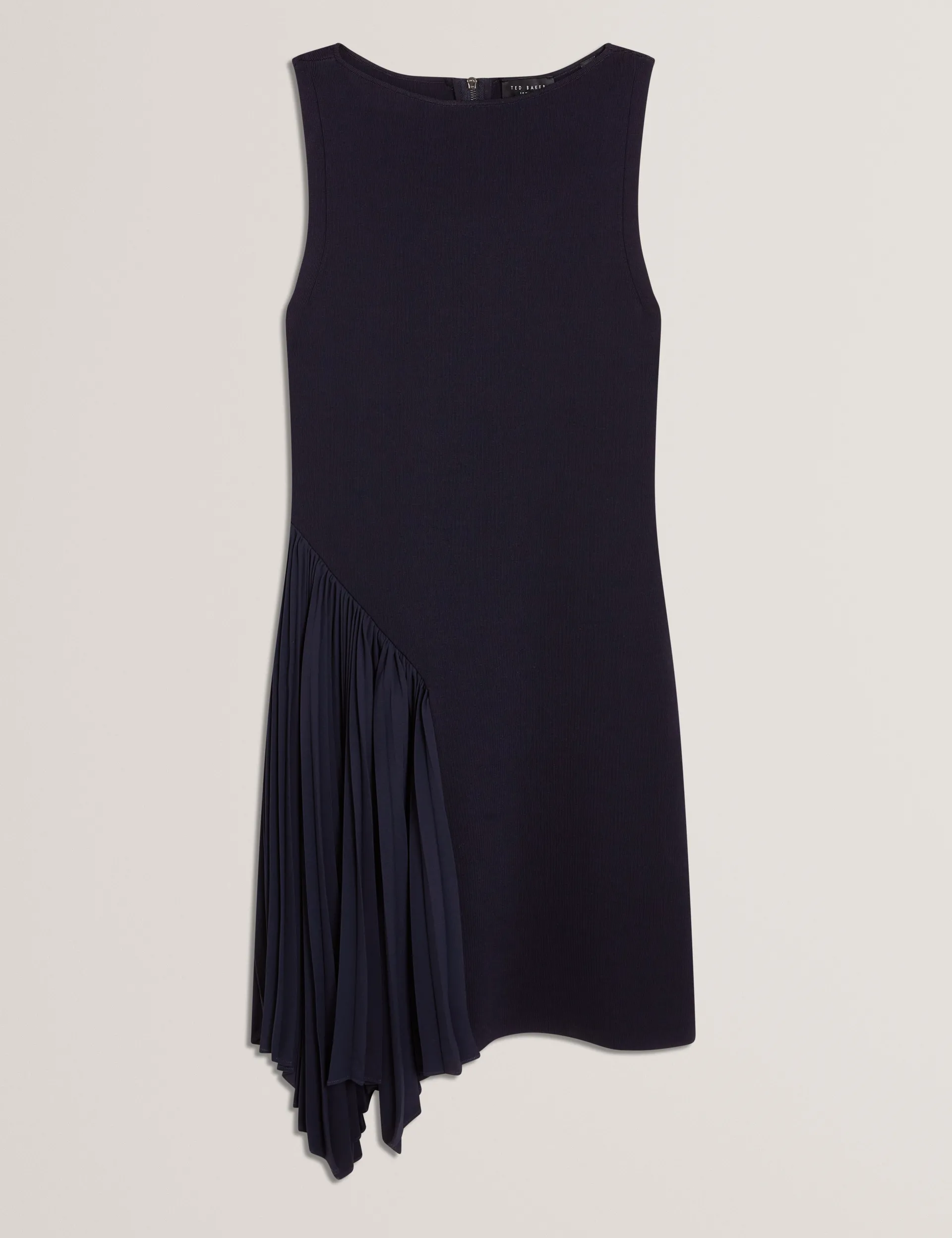 New Lobster Limited Luftiger Blues Bearbeiten|Kleider<Ärmelloses Strickminikleid mit Falteneinsatz