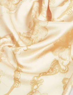 New Lobster Limited Oberteile & Blusen|Golden Hour<Ärmelloses Top mit Spitzenprint und drapiertem Ausschnitt