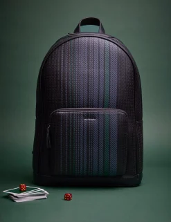 New Lobster Limited Rucksäcke<Rucksack aus PU mit gestreifter Webstruktur