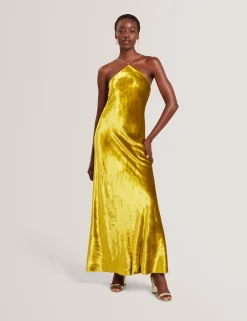 New Lobster Limited Kleider<Samt-Maxikleid mit Neckholder