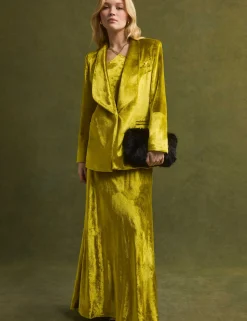 New Lobster Limited Kleider<Samt-Maxikleid mit Neckholder