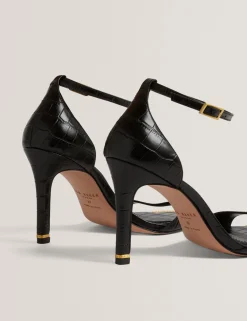 Damen New Lobster Limited Luxusgeschenke Für Damen|Golden Hour<Sandalen mit Stilettoabsatz in Kroko-Optik