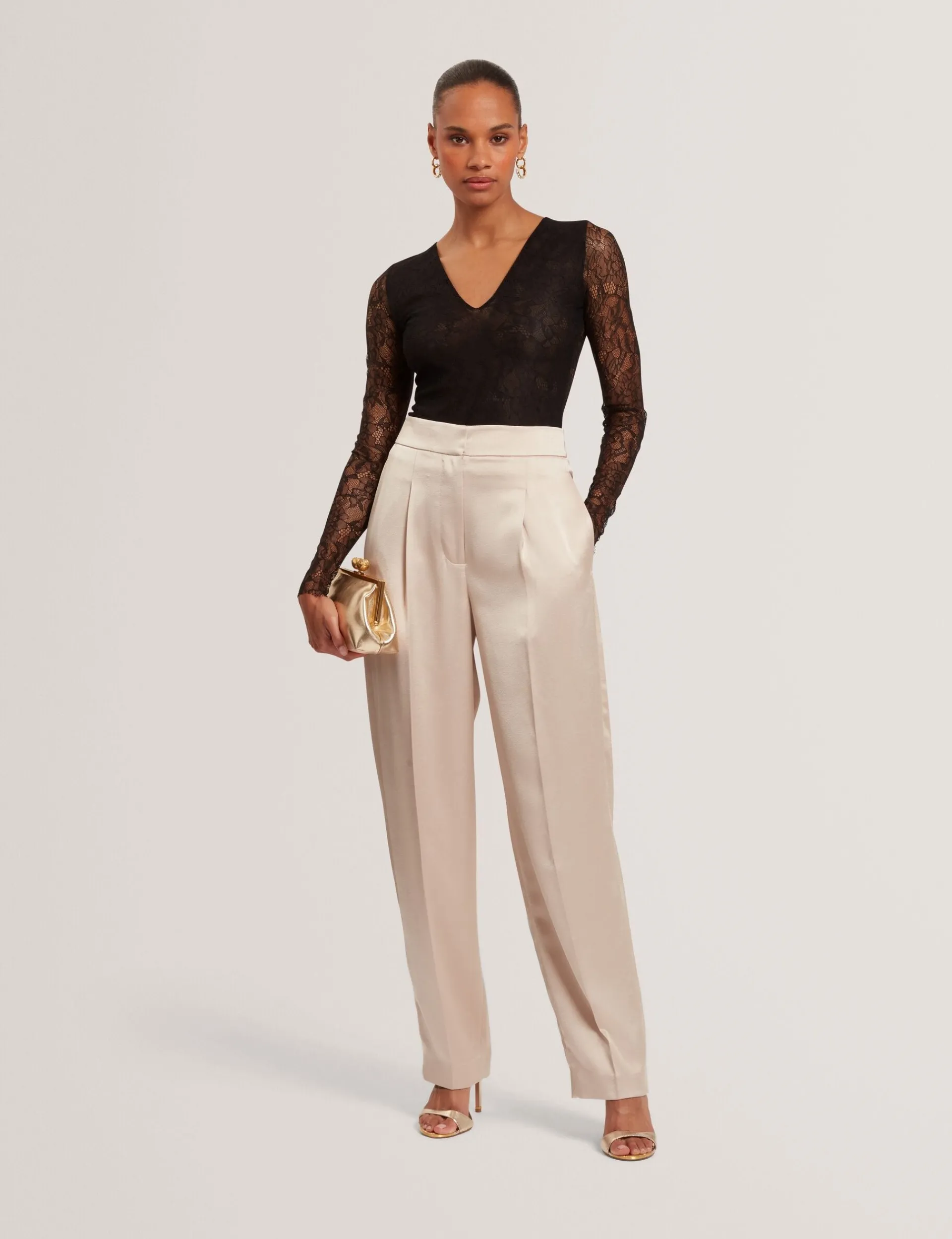 New Lobster Limited Festliche Kleidung|Hosen & Shorts<Satin-Hosen mit geschwungenem Bein