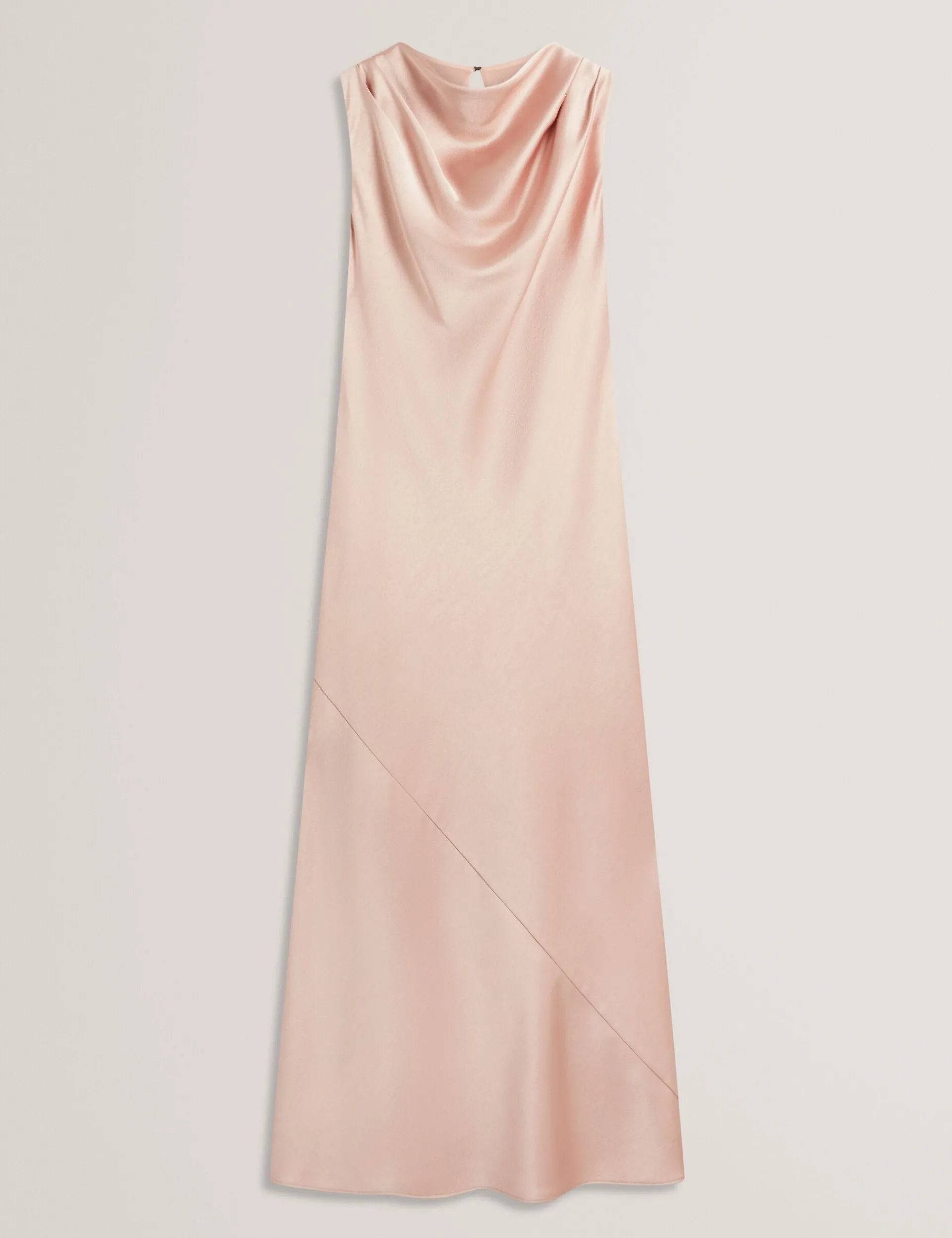 New Lobster Limited Festliche Kleidung|Kleider<Satin-Midikleid mit hohem Wasserfallausschnitt