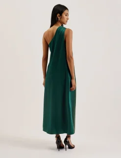 New Lobster Limited Kleider|Die Hochzeitsredaktion<Satin-Midikleid mit One-Shoulder-Schulter