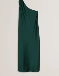 New Lobster Limited Kleider|Die Hochzeitsredaktion<Satin-Midikleid mit One-Shoulder-Schulter