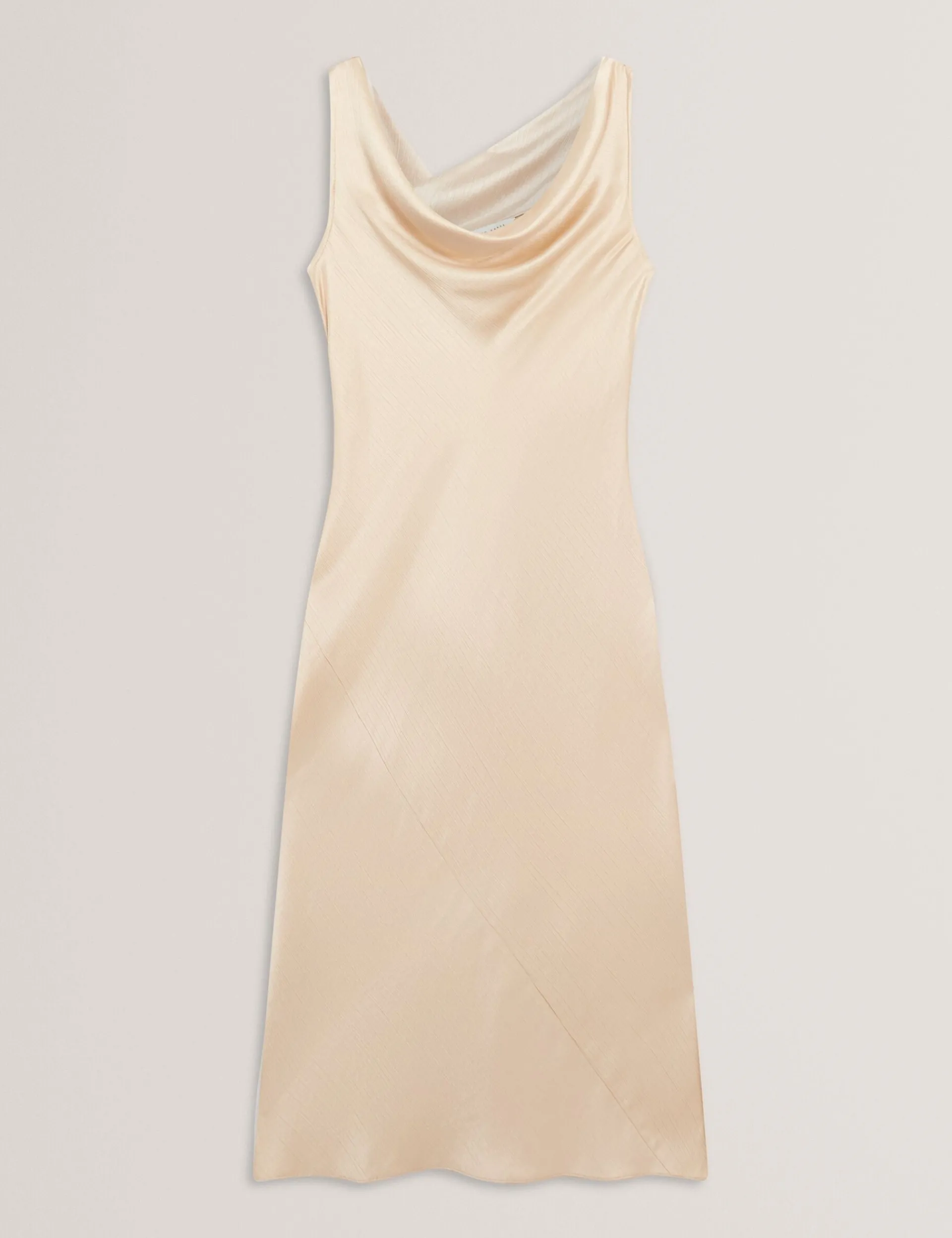 New Lobster Limited Die Hochzeitsredaktion|Golden Hour<Satin Midi-Kleid mit Wasserfallausschnitt