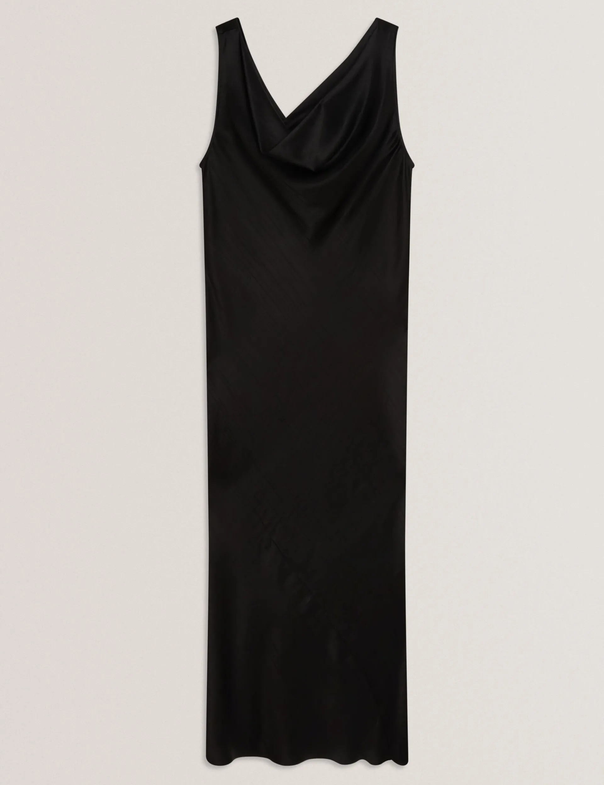New Lobster Limited Die Hochzeitsredaktion|Golden Hour<Satin Midi-Kleid mit Wasserfallausschnitt
