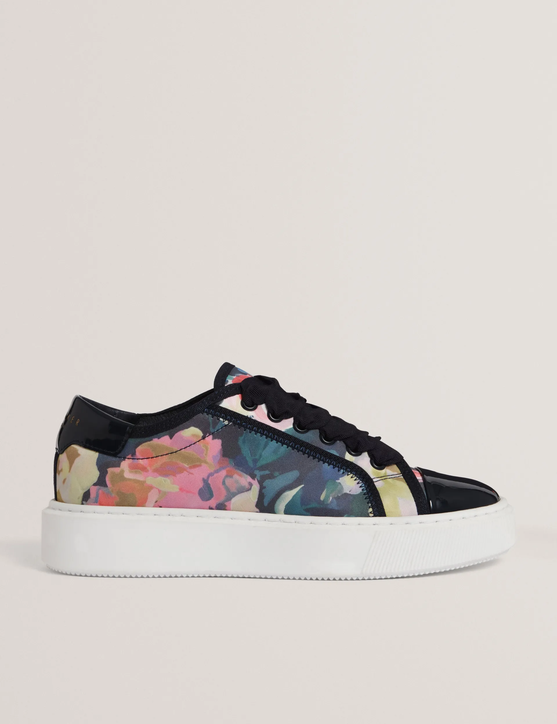 New Lobster Limited Trainer|Neue Frühlingsblumen<Satin-Plateau-Sneaker mit Blumenmuster