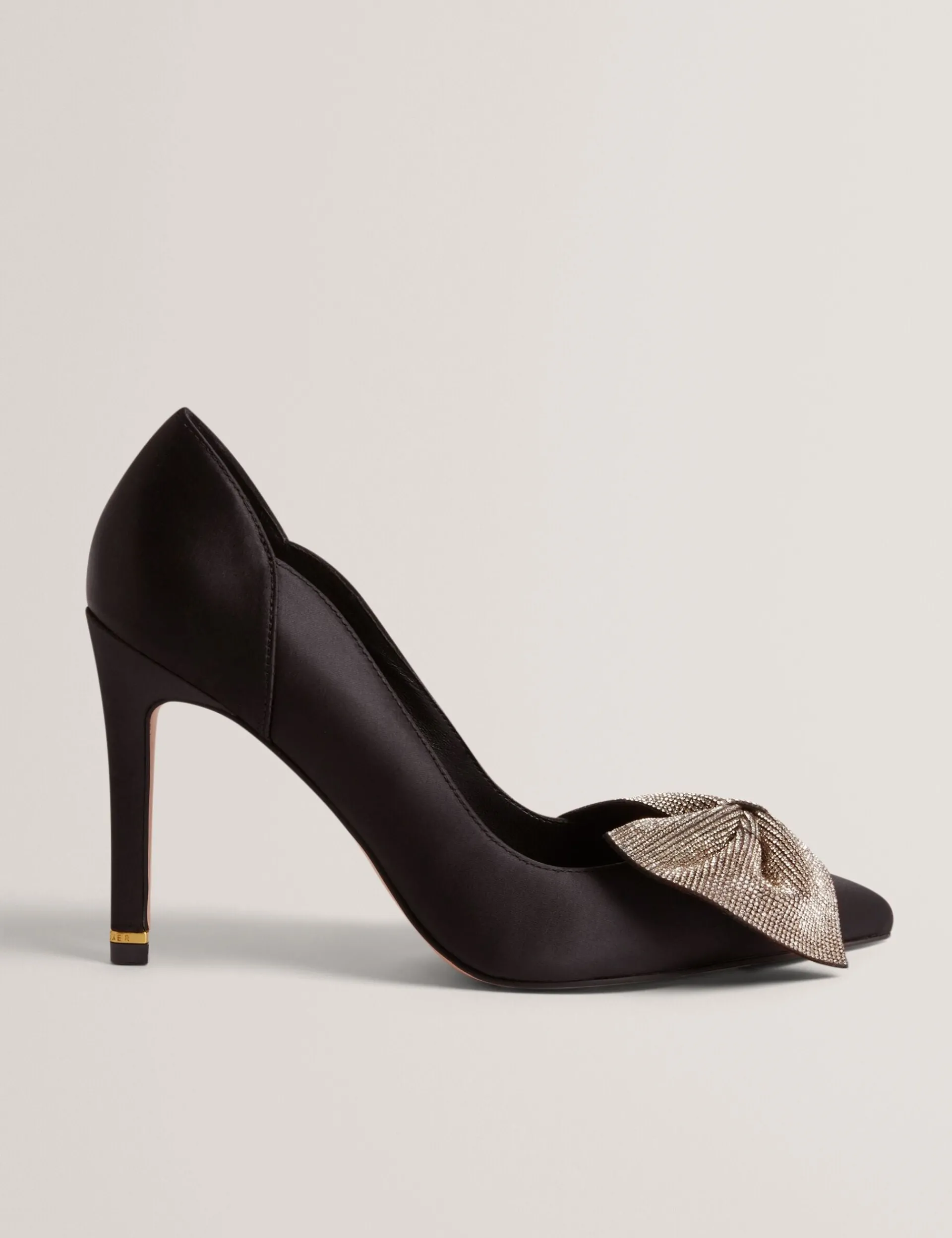 Damen New Lobster Limited Festliche Kleidung|Absätze<Satin-Pumps mit Strassschleife