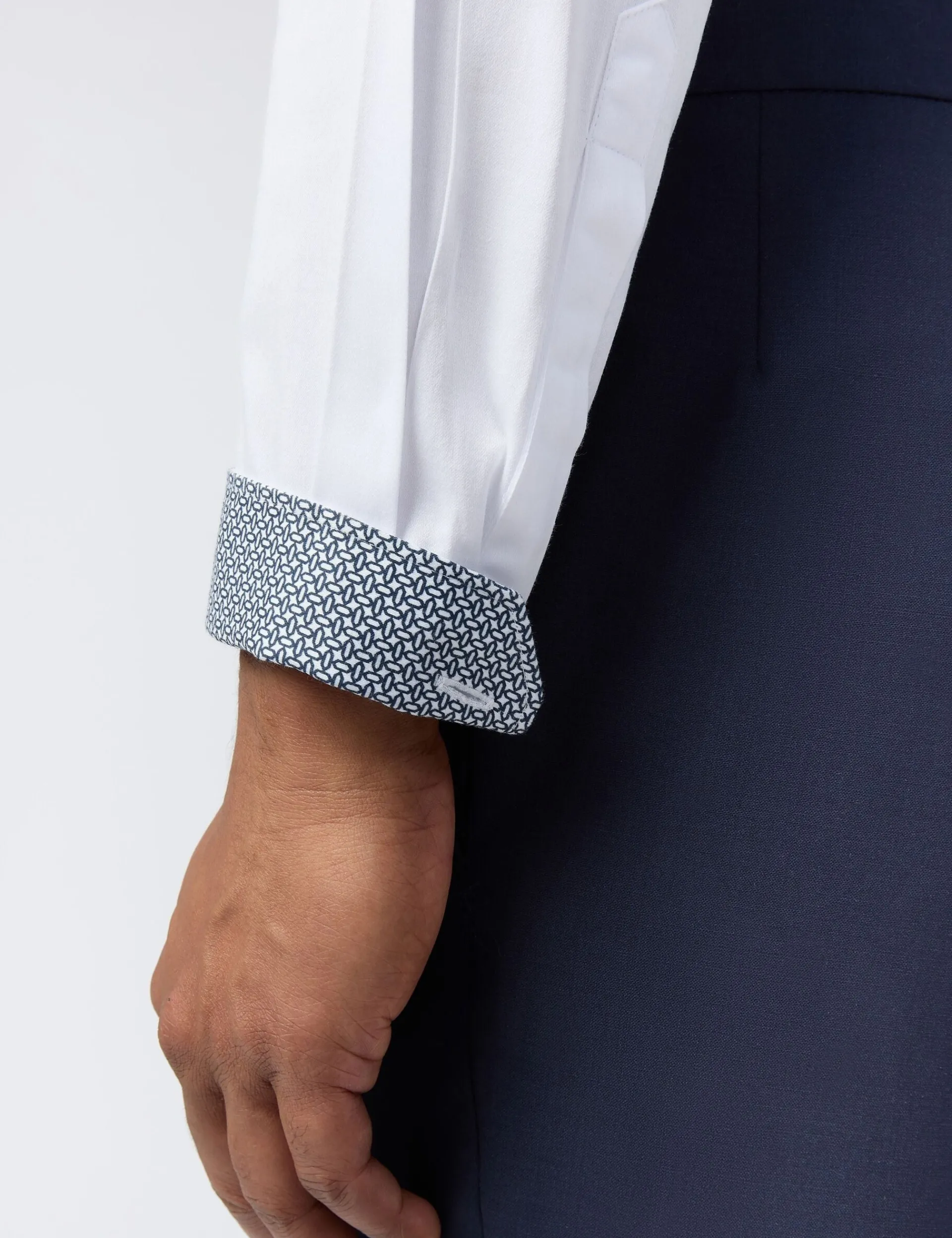 Licensee Baird Group Shirts|Arbeitskleidung<Satin-Stretch-Baumwollhemd, schmal geschnitten