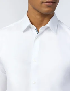 Licensee Baird Group Shirts|Arbeitskleidung<Satin-Stretch-Baumwollhemd, schmal geschnitten