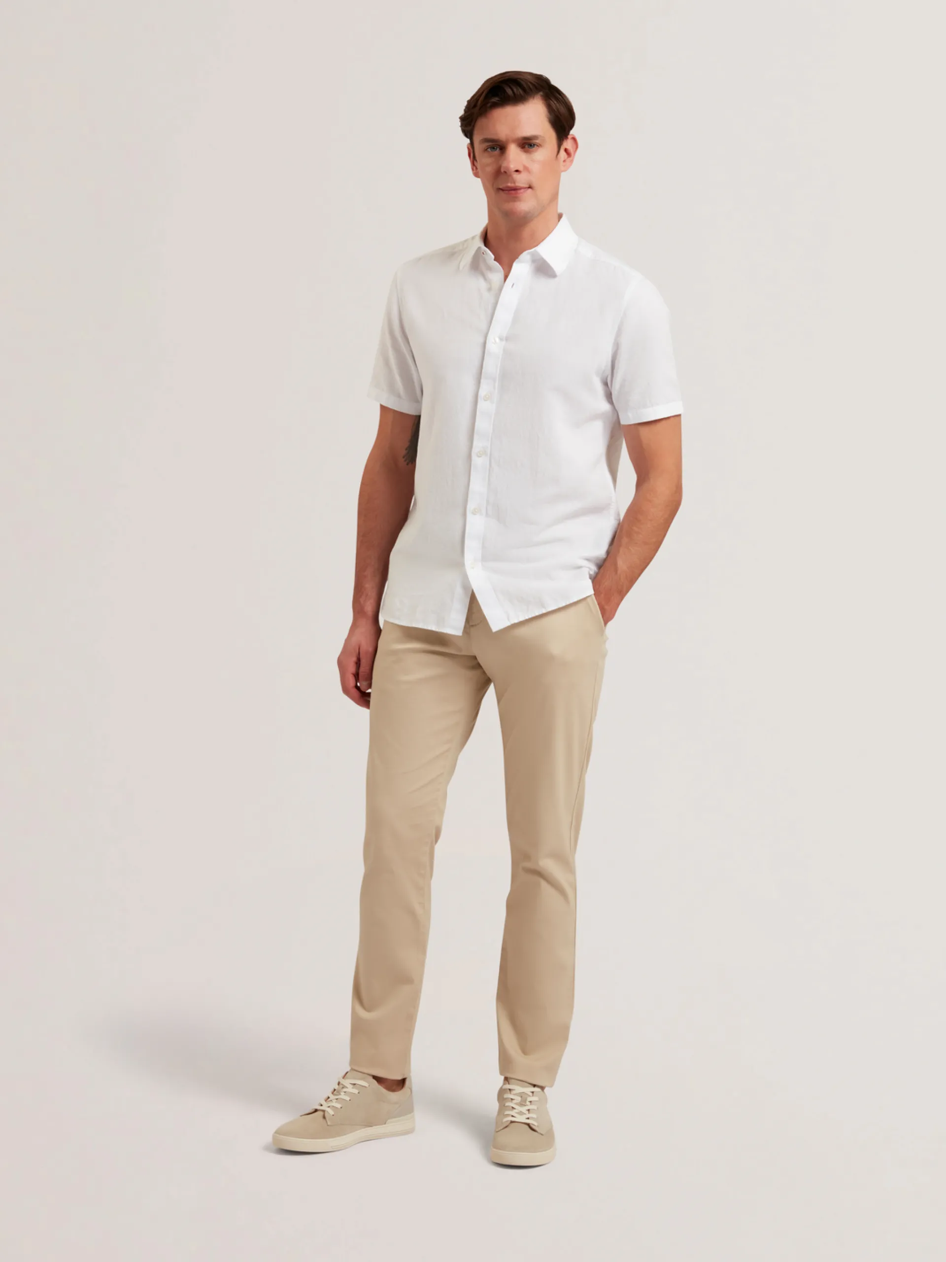 New Lobster Limited Hosen & Chinos|Festliche Kleidung<Schmal geschnittene Chinos aus Baumwollmischgewebe