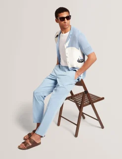 New Lobster Limited Breezy Blues Bearbeiten|Hosen & Chinos<Schmal zulaufende Baumwollhose mit Gürtel
