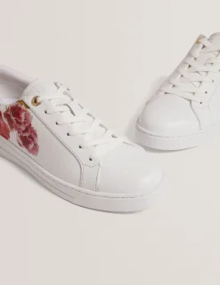New Lobster Limited Trainer<Schnürschuhe aus Leder mit floralem Muster
