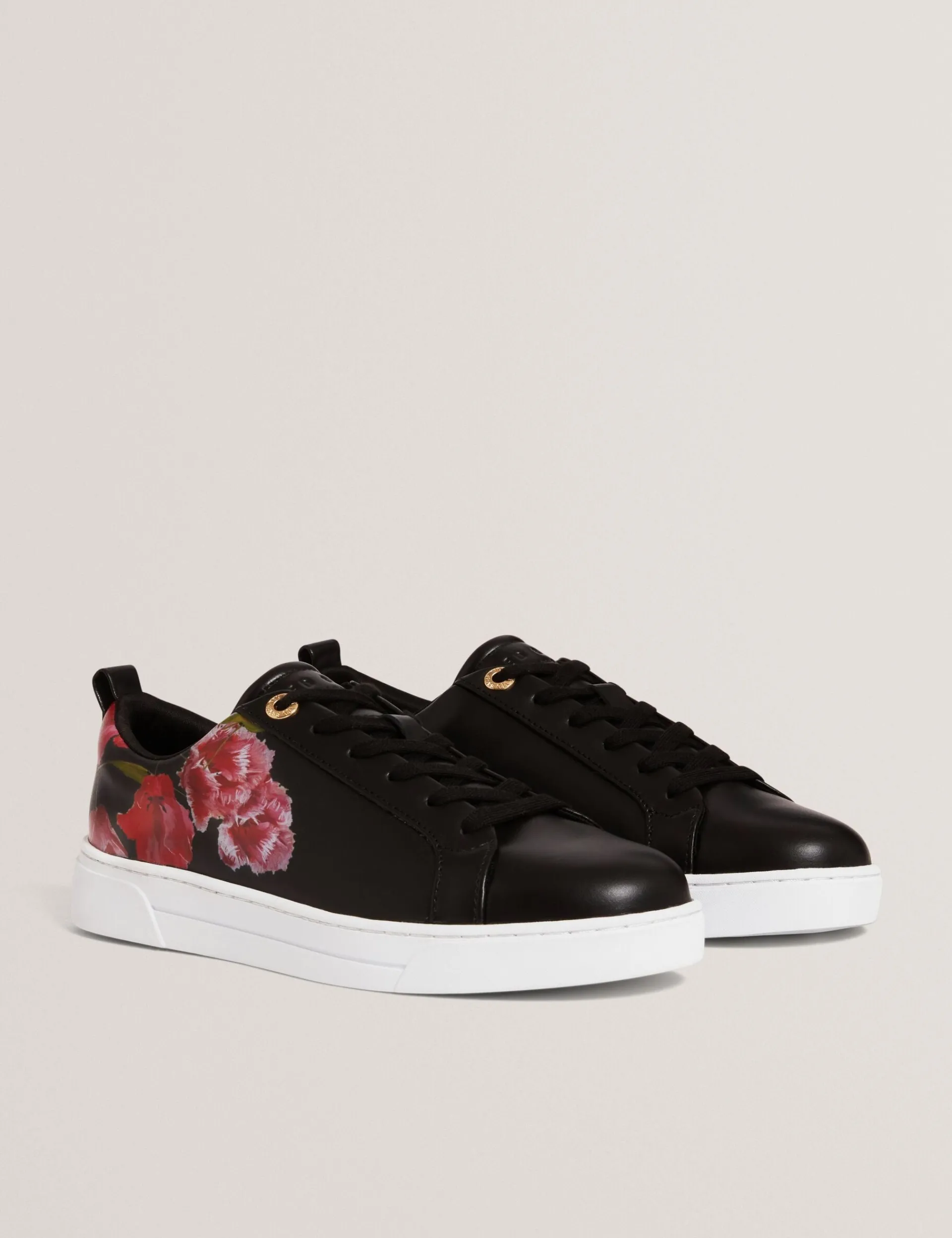 New Lobster Limited Trainer<Schnürschuhe aus Leder mit floralem Muster
