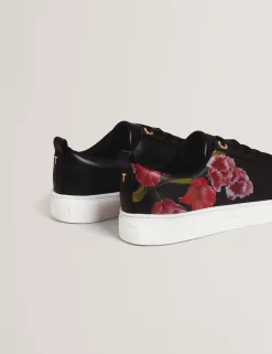 New Lobster Limited Trainer<Schnürschuhe aus Leder mit floralem Muster