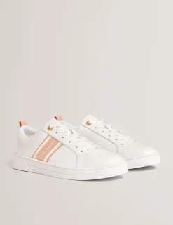 Damen New Lobster Limited Trainer|Luxusgeschenke Für Damen<Schnürschuhe aus Leder mit Webstreifen