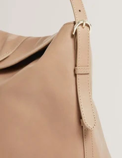 New Lobster Limited Schultertaschen|Luftiger Blues Bearbeiten<Schultertasche aus Leder mit Bar-Detail