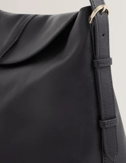 New Lobster Limited Schultertaschen|Luftiger Blues Bearbeiten<Schultertasche aus Leder mit Bar-Detail
