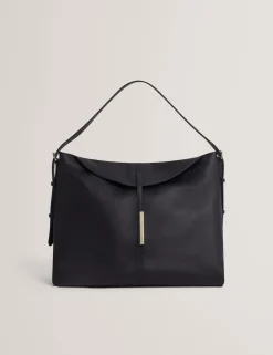 New Lobster Limited Schultertaschen|Luftiger Blues Bearbeiten<Schultertasche aus Leder mit Bar-Detail