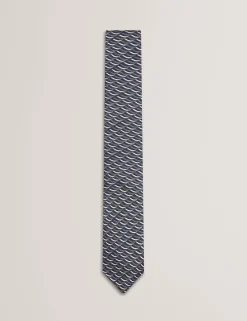 New Lobster Limited Arbeitskleidung|Sämtliches Zubehör<Seidenkrawatte mit geometrischem Wellenmuster
