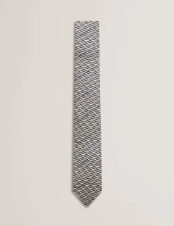 New Lobster Limited Arbeitskleidung|Sämtliches Zubehör<Seidenkrawatte mit geometrischem Wellenmuster