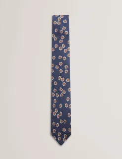 New Lobster Limited Breezy Blues Bearbeiten|Arbeitskleidung<Seidenkrawatte mit verstreutem Blumenmuster
