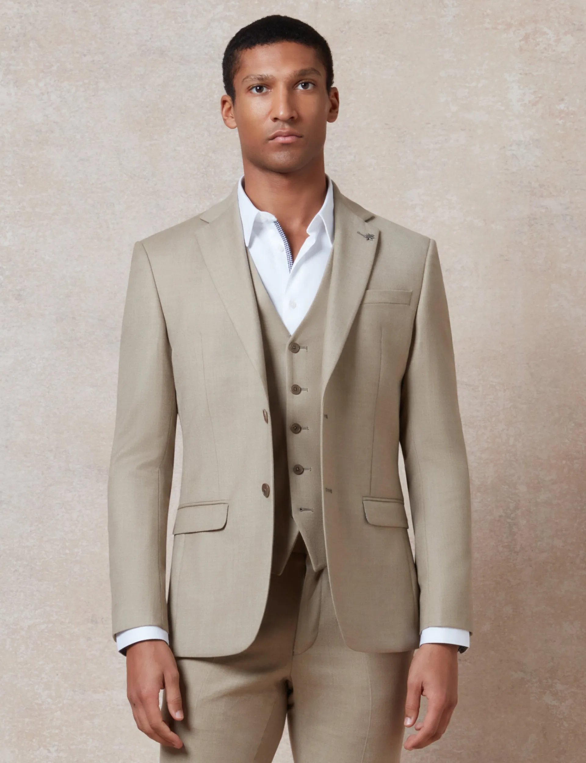 Licensee Baird Group Anzüge & Maßanfertigungen|Arbeitskleidung<Slim-Fit-Anzugjacke aus Flanellwolle