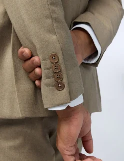 Licensee Baird Group Anzüge & Maßanfertigungen|Arbeitskleidung<Slim-Fit-Anzugjacke aus Flanellwolle