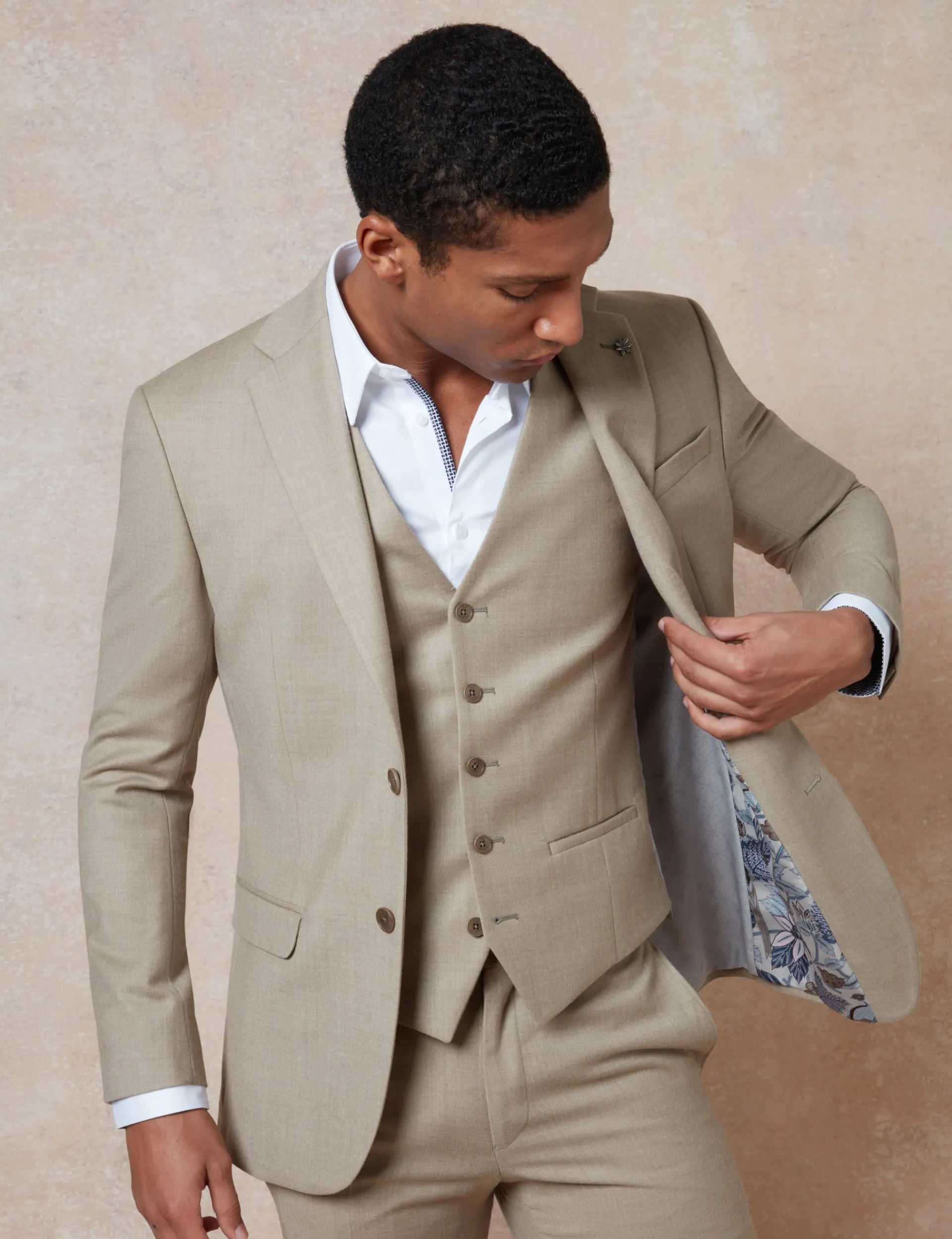 Licensee Baird Group Anzüge & Maßanfertigungen|Arbeitskleidung<Slim-Fit-Anzugjacke aus Flanellwolle