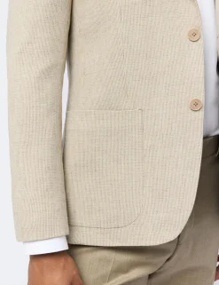 Herren Licensee Baird Group Luxusgeschenke Für Herren|Arbeitskleidung<Slim-Fit-Blazer aus feinstem Wollmischgewebe mit Mikro-Karo-Muster
