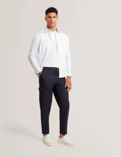 New Lobster Limited Breezy Blues Bearbeiten|Shirts<Slim-Fit-Hemd mit geometrischem Kreismuster