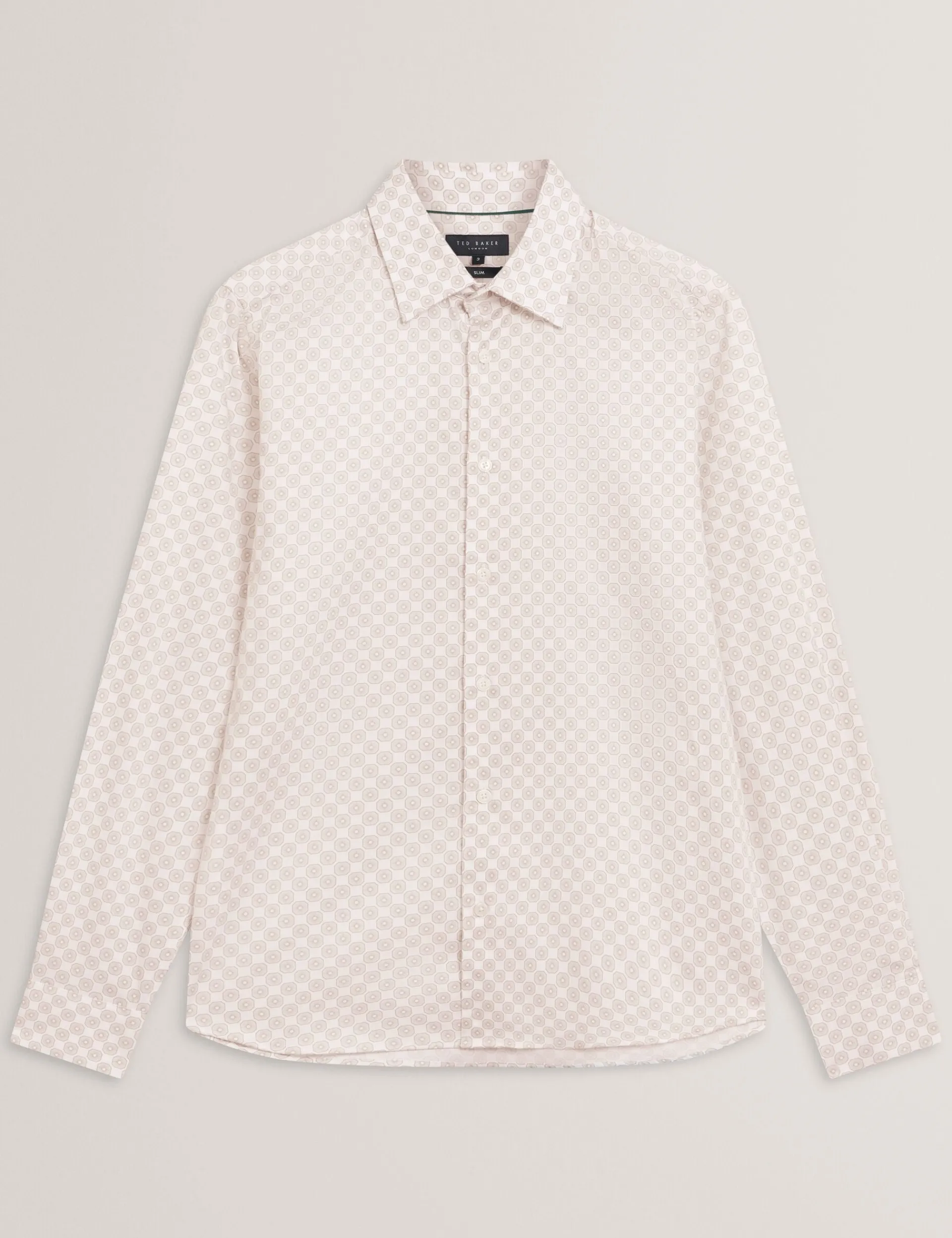 New Lobster Limited Breezy Blues Bearbeiten|Shirts<Slim-Fit-Hemd mit geometrischem Kreismuster