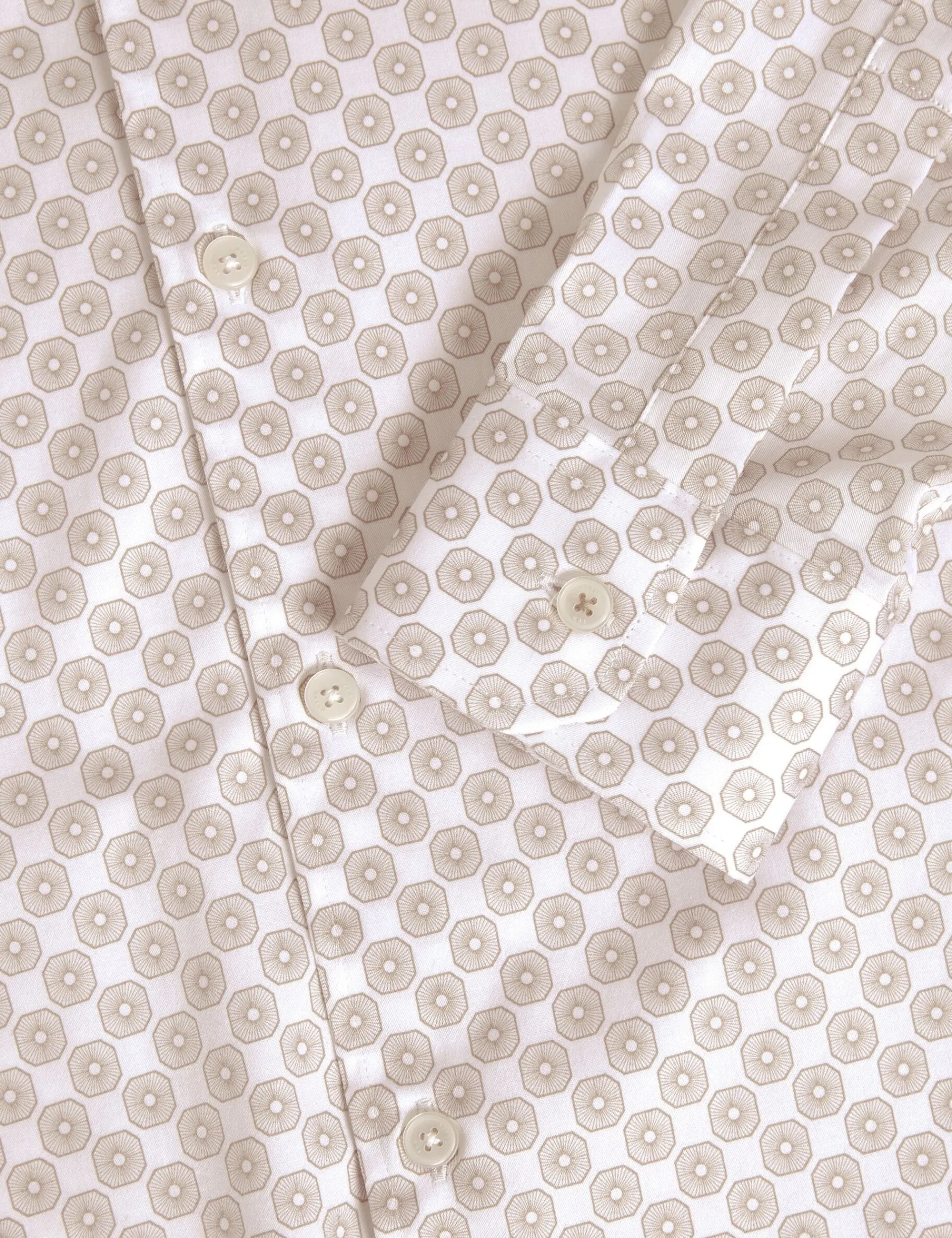 New Lobster Limited Breezy Blues Bearbeiten|Shirts<Slim-Fit-Hemd mit geometrischem Kreismuster